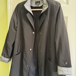 East 5th Black and Gray Trench Coat
